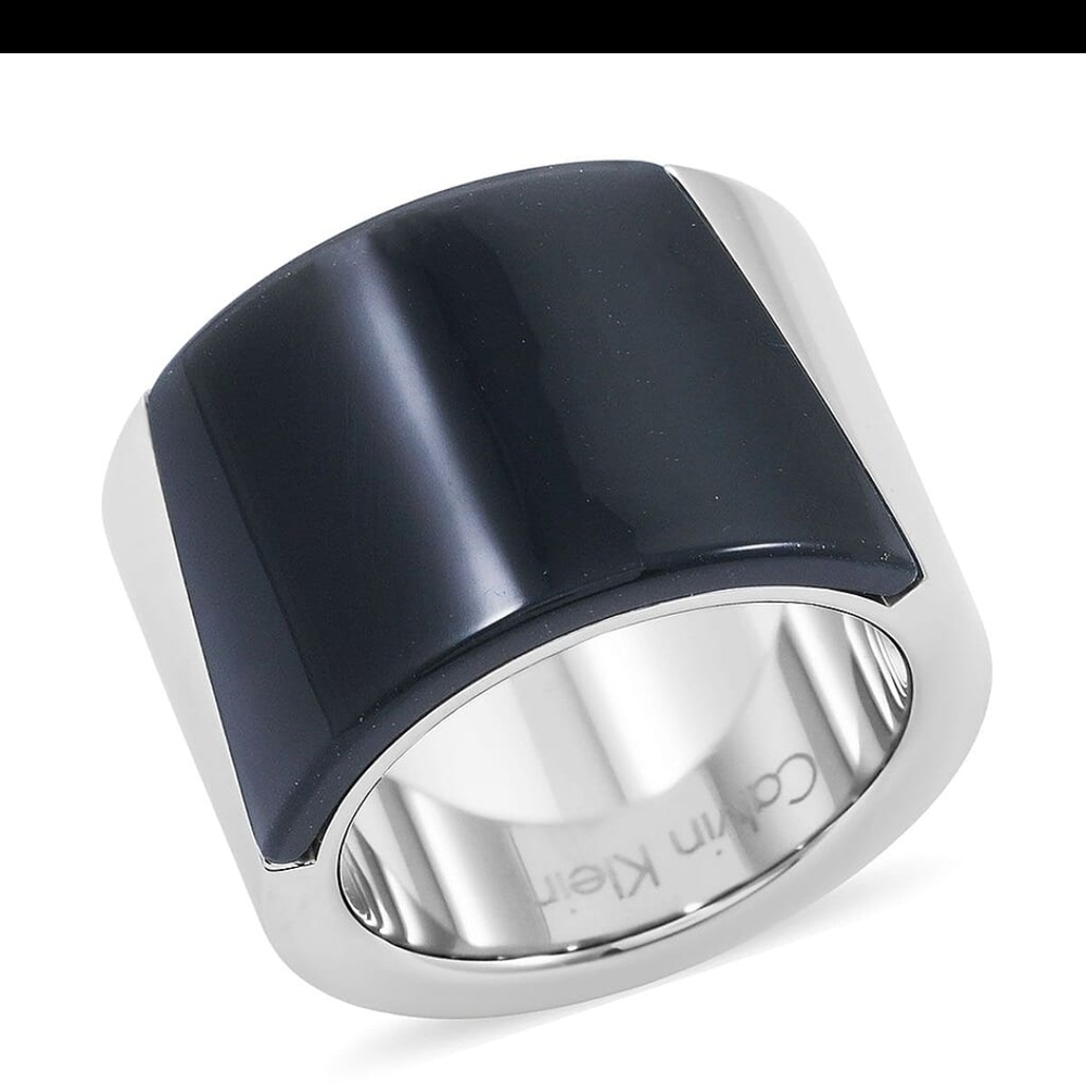 Calvin Klein Distinct Ring Black and Silver SST Band